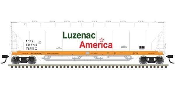 Pressureaide Centerflow Covered Hopper - Ready to Run - Master(R) -- Luzenac America , N, Atlas Model Railroad Co. 50006074