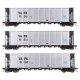 50′ RD-4 Hopper 3-Pack - Ready to Run -- Virginia Power VAPX 98014, 98049, 98246, HO, WalthersMainline 56881