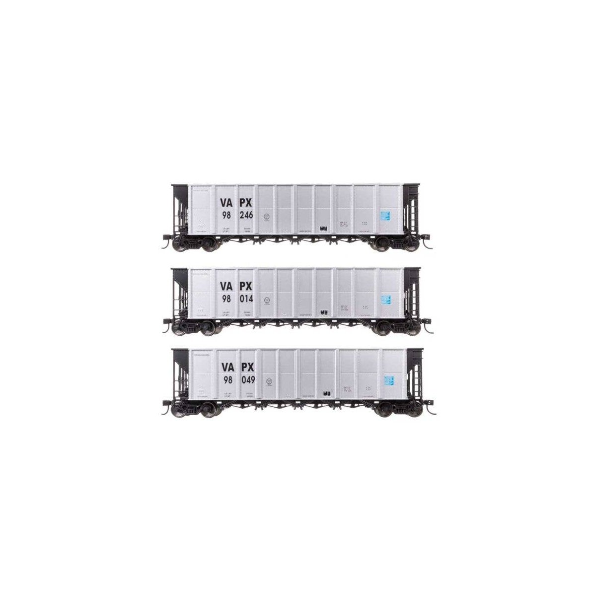 50′ RD-4 Hopper 3-Pack - Ready to Run -- Virginia Power VAPX 98014, 98049, 98246, HO, WalthersMainline 56881