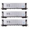 50′ RD-4 Hopper 3-Pack - Ready to Run -- Virginia Power VAPX 98014, 98049, 98246, HO, WalthersMainline 56881