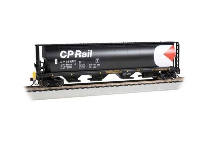 Canadian Cylindrical 4-Bay Grain Hopper, Flashing FRED - Ready to Run -- Canadian Pacific 38, HO, Bachmann Industries 73808