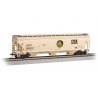 Trinity 5161 3-Bay Covered Hopper - Ready to Run -- CSX 265044 (pale yellow, black, Grain Ex, HO, Bachmann Industries 70631