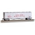 GATX 4180 Airslide Covered Hopper - Ready to Run -- Union Pacific 20343 (silver, red), HO, Bachmann Industries 70619