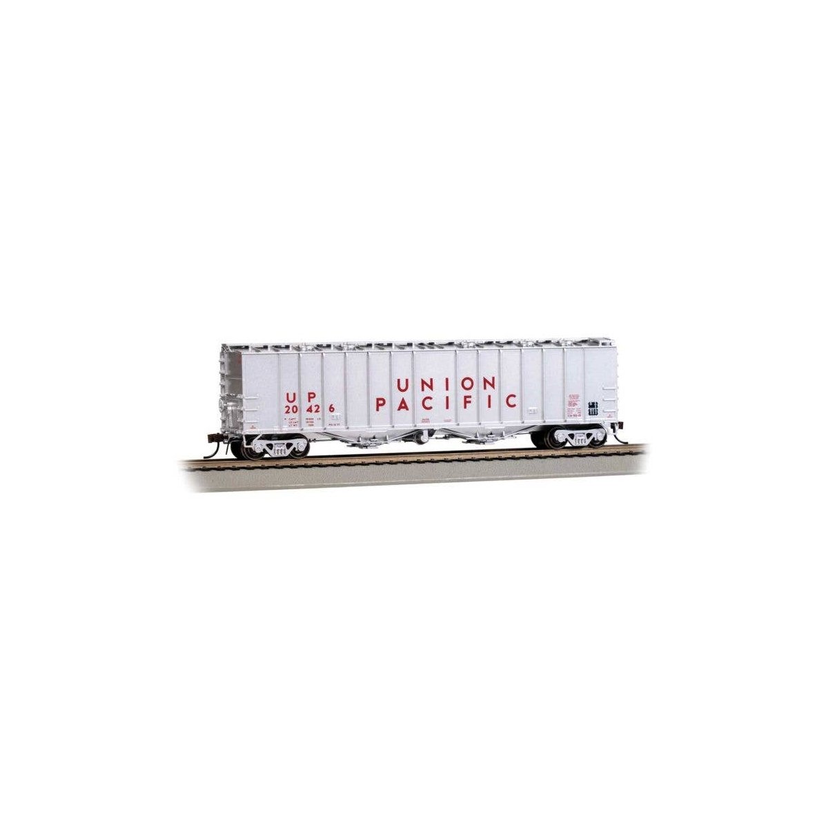 GATX 4180 Airslide Covered Hopper - Ready to Run -- Union Pacific 20426 (silver, red), HO, Bachmann Industries 70615