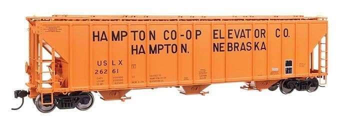 55′ Evans 4780 Covered Hopper - Ready To Run -- Hampton Co-op USLX 26261, HO, WalthersProto 106194