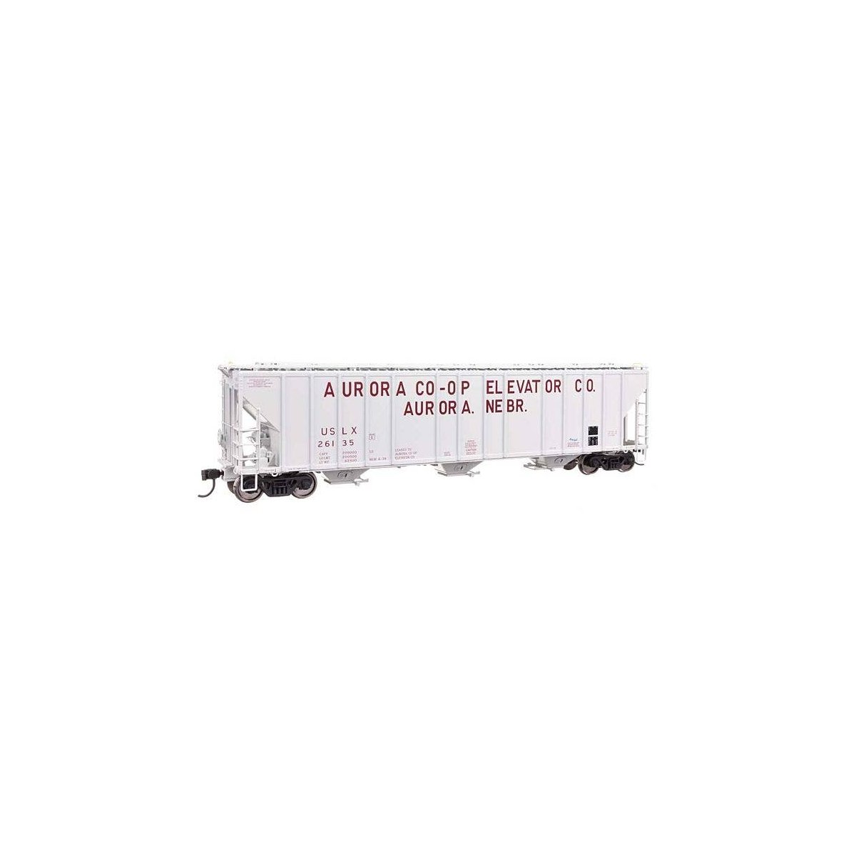55′ Evans 4780 Covered Hopper - Ready To Run -- Aurora Coop USLX 26135, HO, WalthersProto 106181