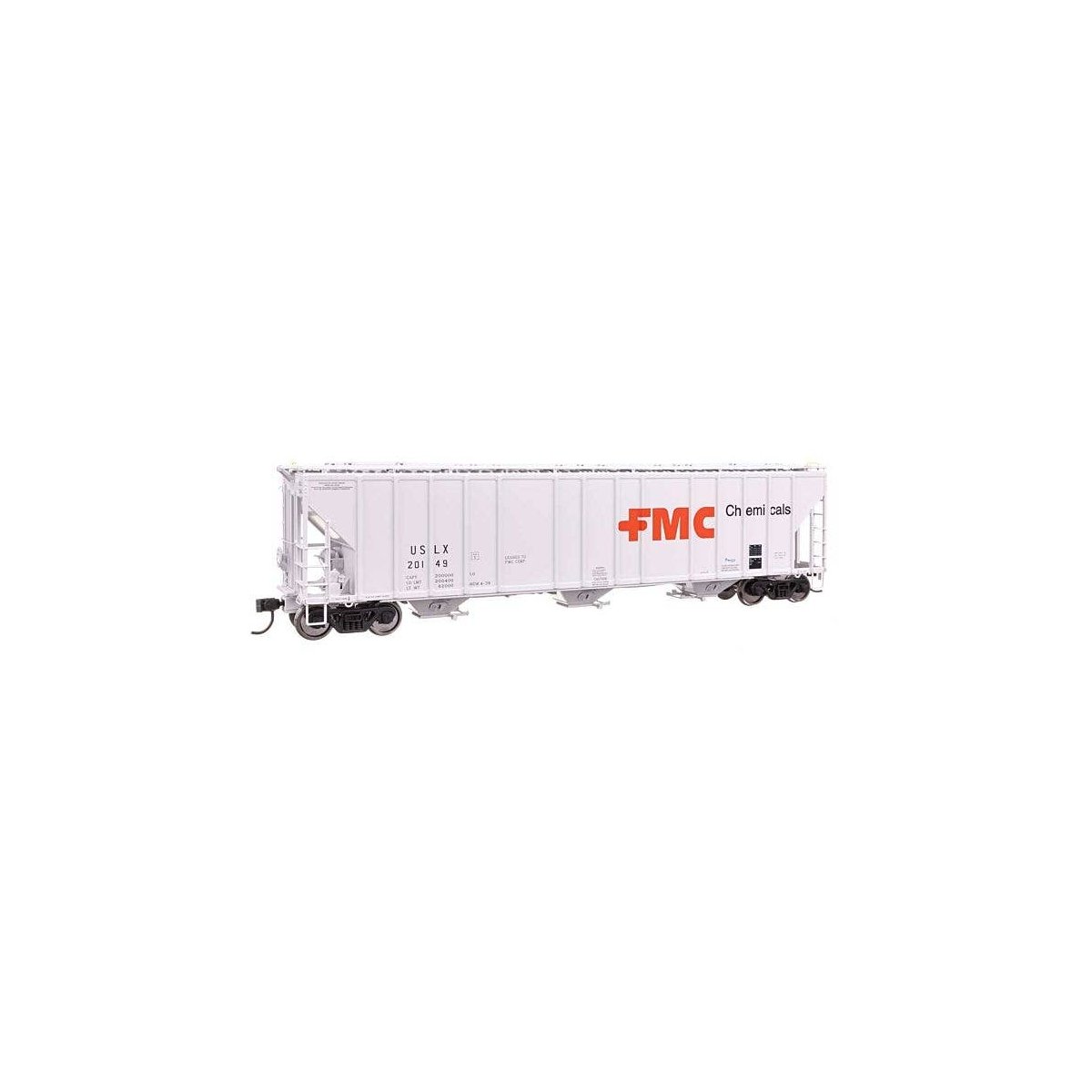 55′ Evans 4780 Covered Hopper - Ready To Run -- FMC USLX 20149, HO, WalthersProto 106187
