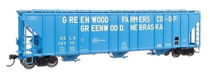 55′ Evans 4780 Covered Hopper - Ready To Run -- Greenwood USLX 26330, HO, WalthersProto 106190