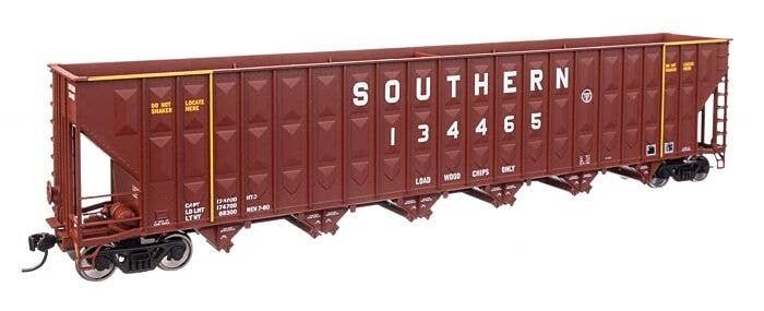 73′ Greenville 7,000 Cubic Foot Wood Chip Hopper - Ready to Run -- Southern Railway 134465 (bro, HO, WalthersMainline 56368