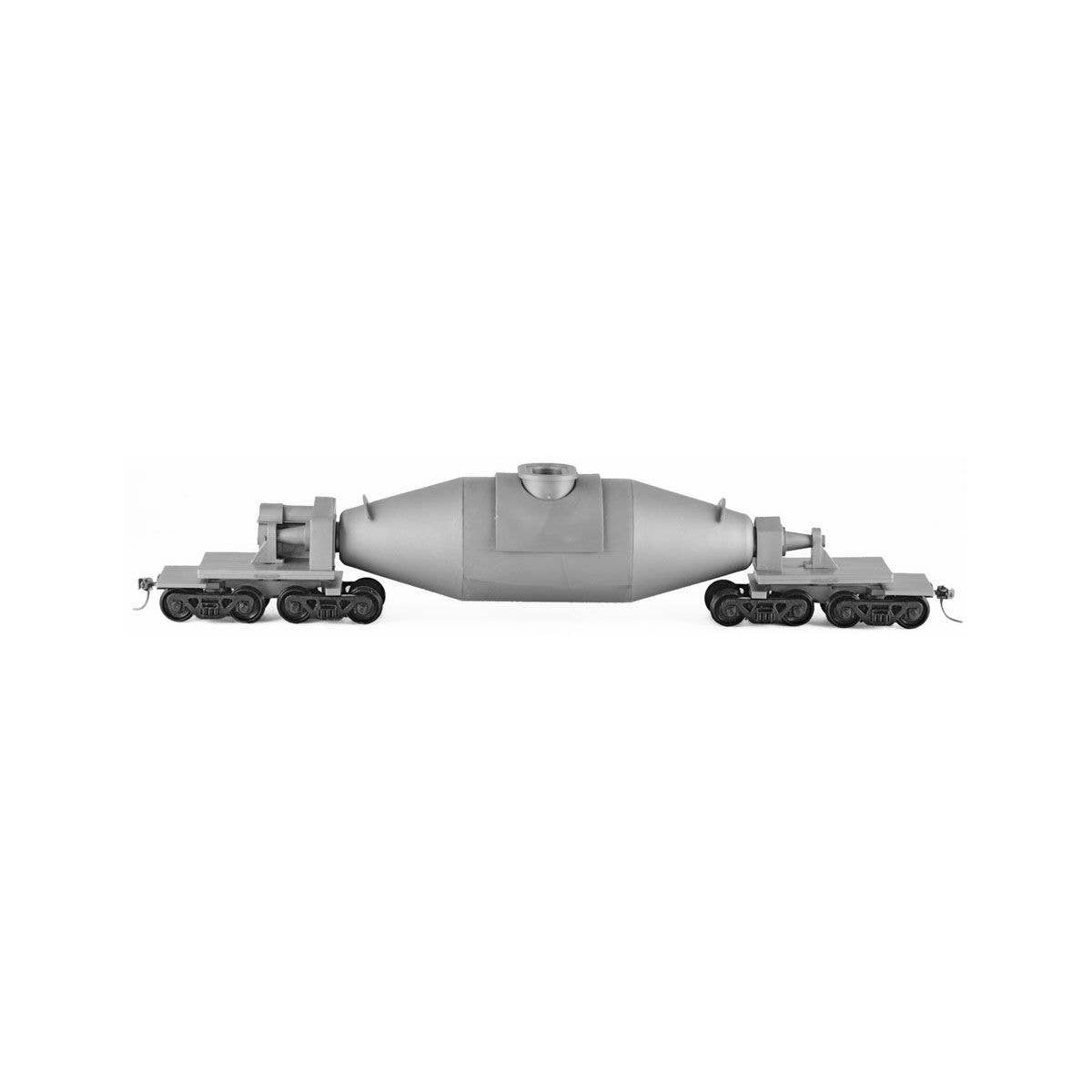 Basic 200-Ton 4-Truck Hot Metal Bottle Car - Kit -- Undecorated (Cone Ends)