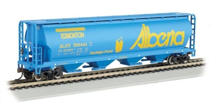 Canadian Cylindrical 4-Bay Grain Hopper - Ready to Run - Silver Series(R) -- Alberta Heritag, HO, Bachmann Industries 19138