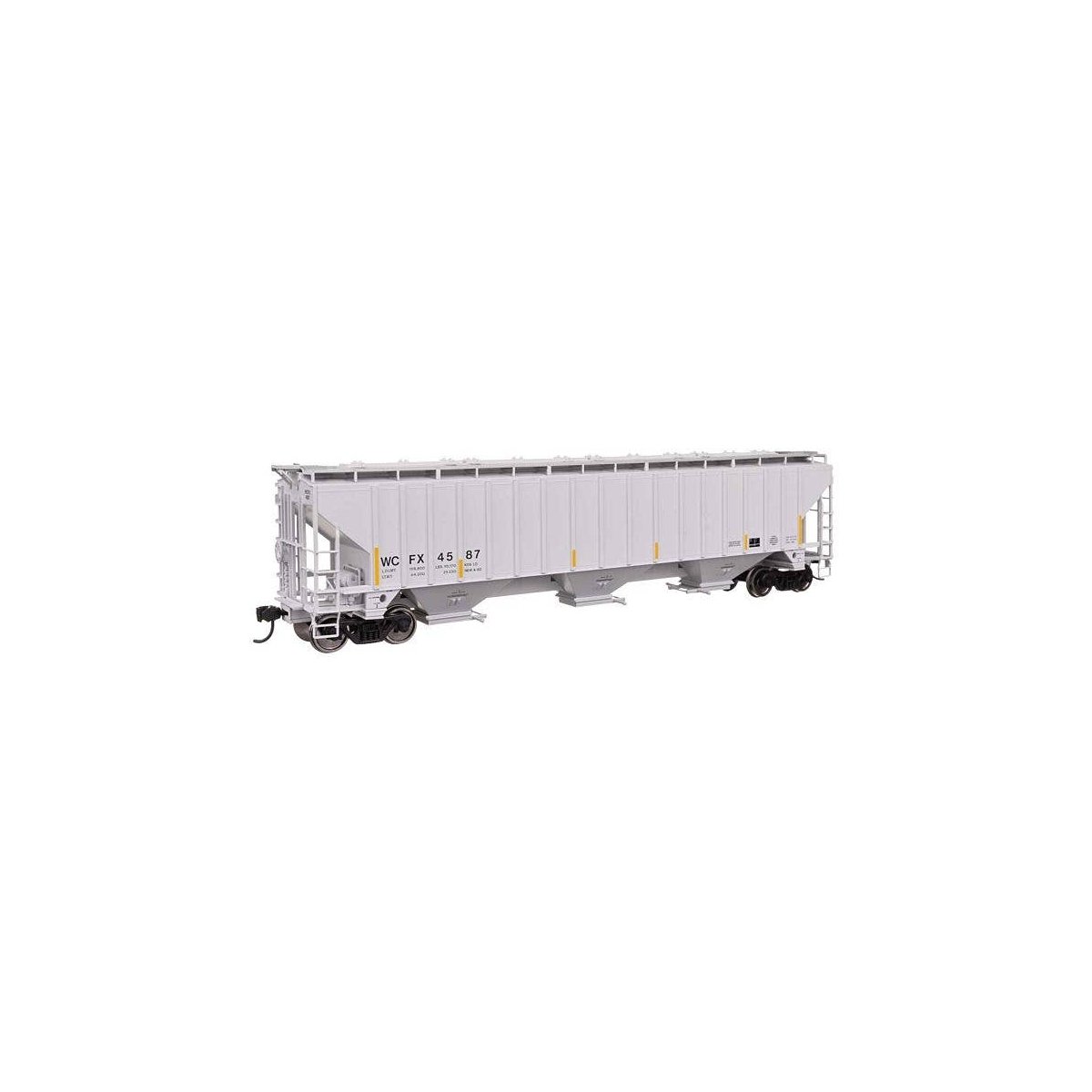 57′ Trinity 4750 3-Bay Covered Hopper - Ready to Run -- General Electric Rail Service WCFX 4522, HO, WalthersMainline 49080