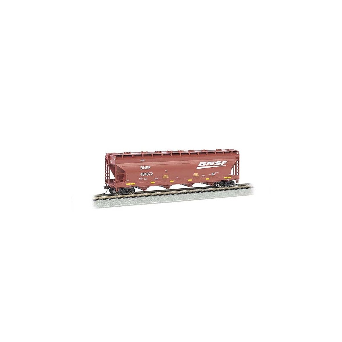 Silver Series(R) 56′ ACF Center-Flow Covered Hopper - Ready to Run -- Burlington Northern Sa, HO, Bachmann Industries 17505