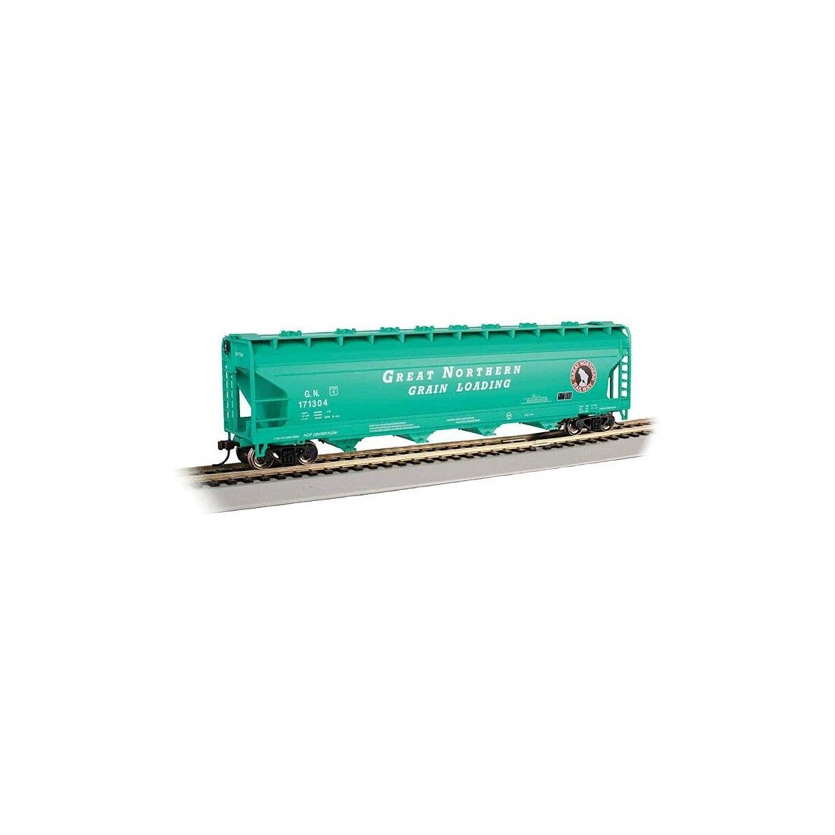 Silver Series(R) 56′ ACF Center-Flow Covered Hopper - Ready to Run -- Great Northern 170304 , HO, Bachmann Industries 17509