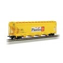 56′ ACF Center-Flow Covered Hopper - Ready to Run - Silver Series(R) -- Shell Oil Company - , HO, Bachmann Industries 17534