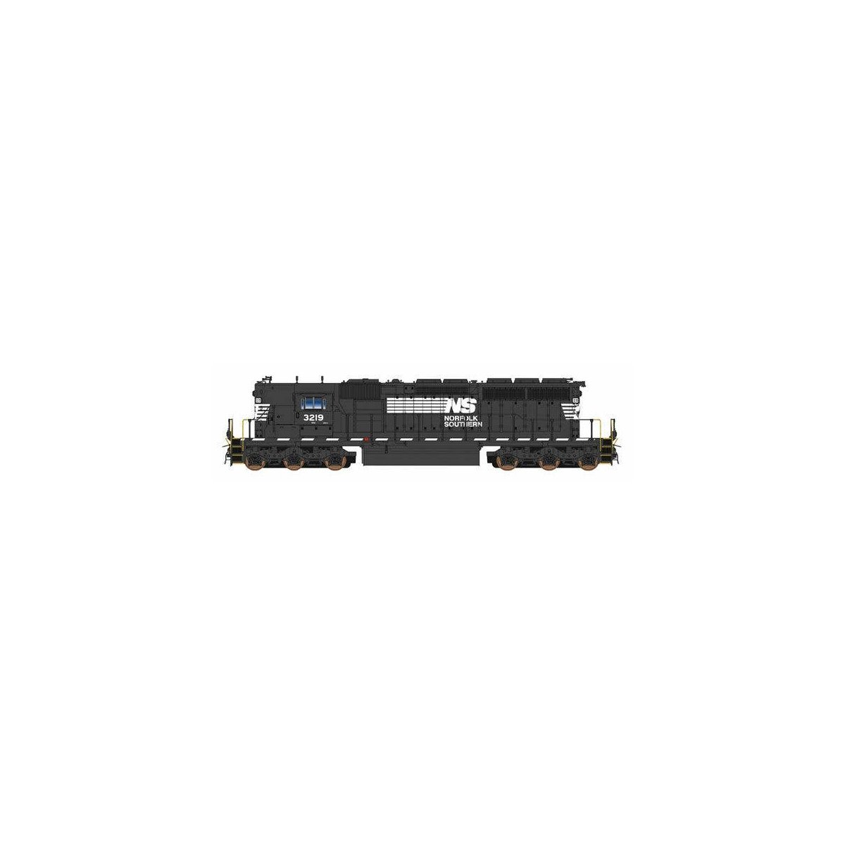 EMD SD40-2 High Hood - Standard DC -- Norfolk Southern (black, white)