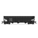AAR 70-Ton 3-Bay Hopper w/Load - Ready to Run -- Kansas City Southern 29277 (black), HO, Broadway Limited Imports 8113