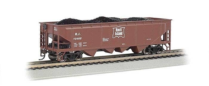 40′ Quad Hopper - Ready to Run - Silver Series(R) -- Rock Island, HO, Bachmann Industries 17608