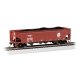 40′ Quad Hopper - Ready to Run - Silver Series(R) -- New Haven 81023 (Boxcar Red, Script Log, HO, Bachmann Industries 17624