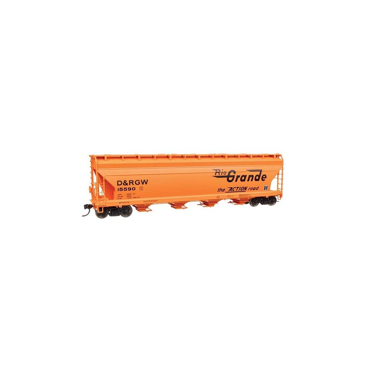 ACF 5250 4-Bay Centerflow Covered Hopper - Ready to Run -- Denver & Rio Grande Western(TM) 1559, HO, WalthersMainline 49210