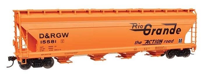 ACF 5250 4-Bay Centerflow Covered Hopper - Ready to Run -- Denver & Rio Grande Western(TM) 1558, HO, WalthersMainline 49209