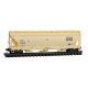 ACF 3-Bay Center Flow Covered Hopper with Elongated Hatches - Ready to Run -- CSX 248082 (bei, N, Micro Trains Line 9400930