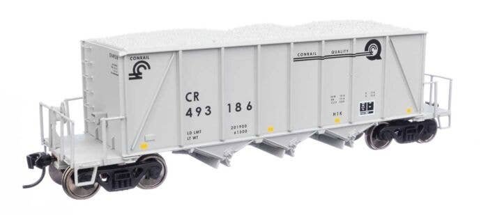 40′ Ortner 100-Ton Open Aggregate Hopper - Ready to Run -- Conrail 493186, HO, WalthersProto 106033
