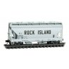 ACF 39′ 2-Bay Center-Flow Covered Hopper - Round Hatches - Ready to Run -- Rock Island 12031 , N, Micro Trains Line 9200630