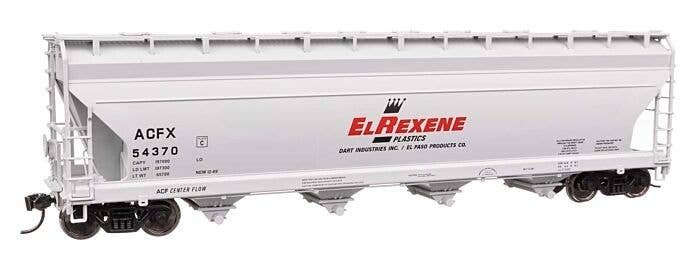 ACF 5250 4-Bay Centerflow Covered Hopper - Ready to Run -- El Rexene ACFX 54370, HO, WalthersMainline 49213