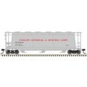ACF 3-Bay Cylindrical Hopper - Ready to Run -- Ziegler Chemical 44045 (gray, red), HO, Atlas Model Railroad Co. 20007187
