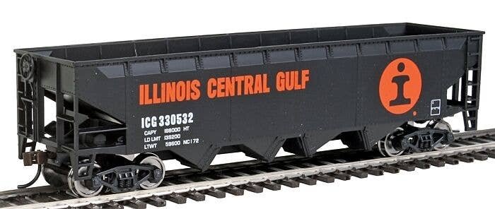 Offset Hopper - Ready to Run -- Illinois Central (orange, black, white Large Logo), HO, WalthersTrainline 1426