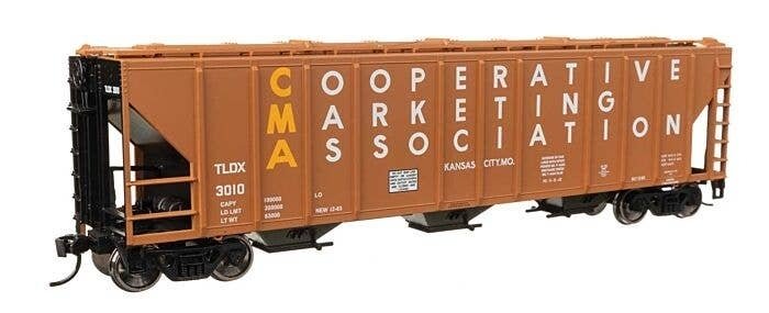 50′ Pullman-Standard PS2-CD 4427 3-Bay Covered Hopper - Ready to Run -- CMA TLDX 3010, HO, WalthersMainline 49420