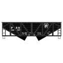 55-Ton Wood-Side 2-Bay Hopper - Kit -- Pennsylvania Railroad (black, Plain Keystone), HO, Accurail Inc 81841