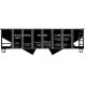 USRA 55-Ton 2-Bay Open Hopper - Kit -- National Tube Company 917 (black), HO, Accurail Inc 81723