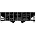 USRA 55-Ton 2-Bay Open Hopper - Kit -- National Tube Company 917 (black), HO, Accurail Inc 81723