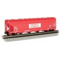 56′ 4-Bay Center-Flow Hopper - Ready to Run - Silver Series(R) -- Continental Polymers 3000, N, Bachmann Industries 17562