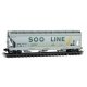 ACF 3-Bay Center Flow Covered Hopper with Elongated Hatches - Ready to Run -- Soo Line 74212 , N, Micro Trains Line 9400155