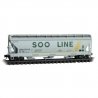 ACF 3-Bay Center Flow Covered Hopper with Elongated Hatches - Ready to Run -- Soo Line 74212 , N, Micro Trains Line 9400155