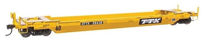 Gunderson Rebuilt All-Purpose 40′ Well Car - Ready-To-Run -- DTTX (Old Logo) 59438, HO, WalthersProto 109154