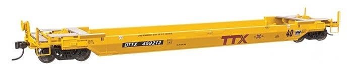 Gunderson Rebuilt All-Purpose 40′ Well Car - Ready-To-Run -- DTTX (New Logo w/Railbox Logo) 45921, HO, WalthersProto 109149