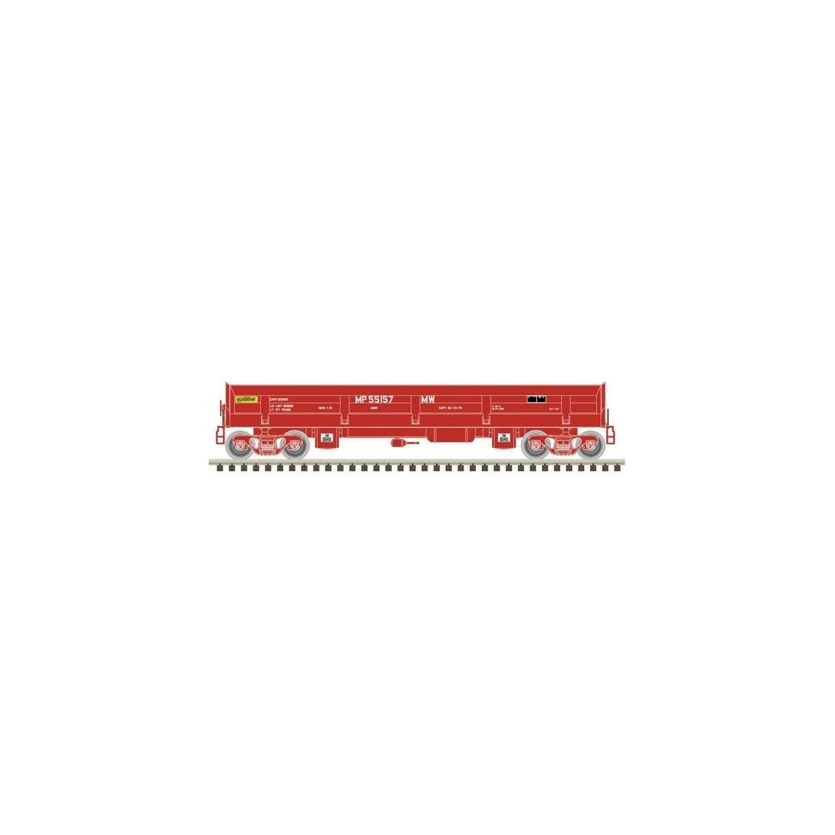 Difco Side-Dump Car - Ready-to-Run - Master(R) -- Missouri Pacific 55167 (Boxcar Red), N, Atlas Model Railroad Co. 50006054