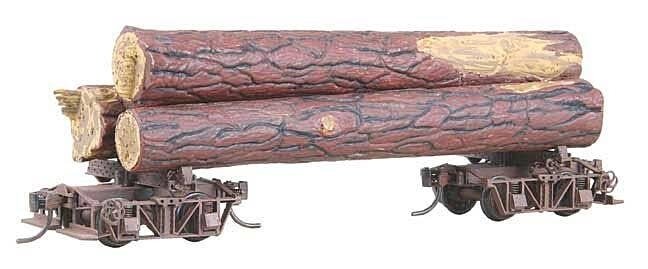 101 Disconnect Log Car Trucks with Logs - Kit -- Undecorated, HO, Kadee Quality Products 101