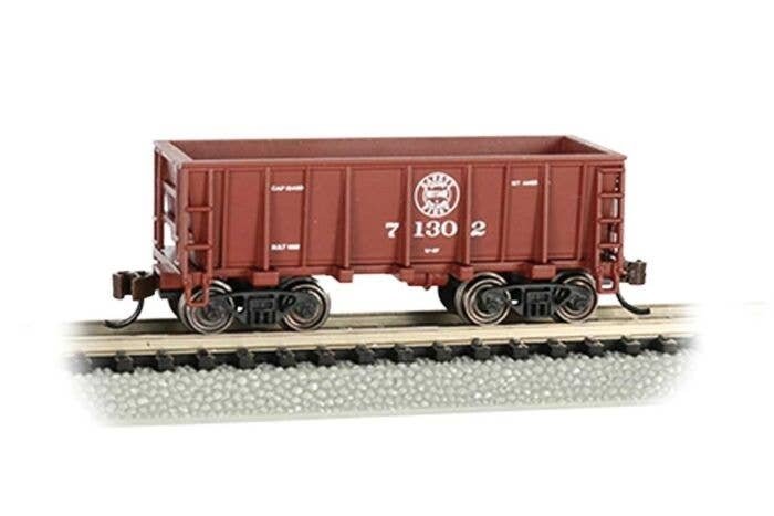 Ore Car - Flat-Bottom - Ready to Run -- Duluth, Missabe & Iron Range 71302 (Mineral Red), N, Bachmann Industries 18653