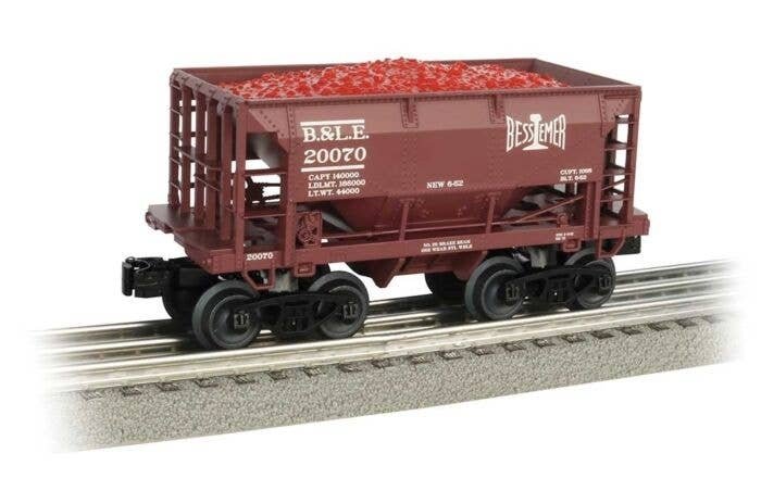 70-Ton Ore Car - 3-Rail Ready to Run - Williams -- Bessemer & Lake Erie, O, Bachmann Industries 48502