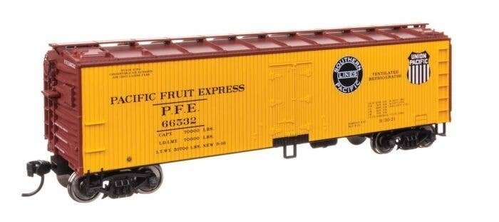 40′ Wood Reefer with Steel ends - Ready to Run -- Pacific Fruit Express 66532, HO, WalthersMainline 41322