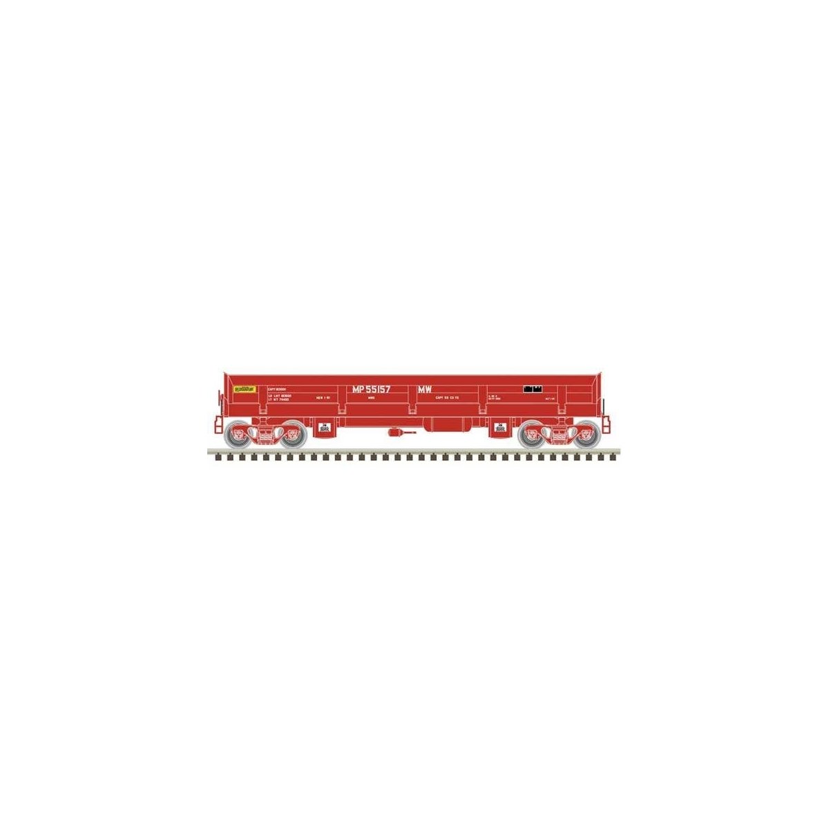 Difco Side-Dump Car - Ready-to-Run - Master(R) -- Missouri Pacific 55228 (Boxcar Red), N, Atlas Model Railroad Co. 50006055