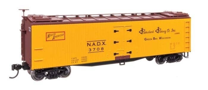 40′ Early Reefer - Ready To Run -- Packerland Packing Co. NADX 3708, HO, WalthersMainline 41238