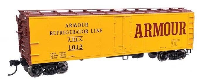 40′ Steel Reefer with Dreadnaught Ends - Ready-to-Run -- Armour Refrigerator Line ARLX 1012, HO, WalthersMainline 41401