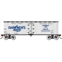 40` Wood Reefer - Ready to Run - Silver Series(R) -- Dairymen`s League (white, blue, black), HO, Bachmann Industries 19810