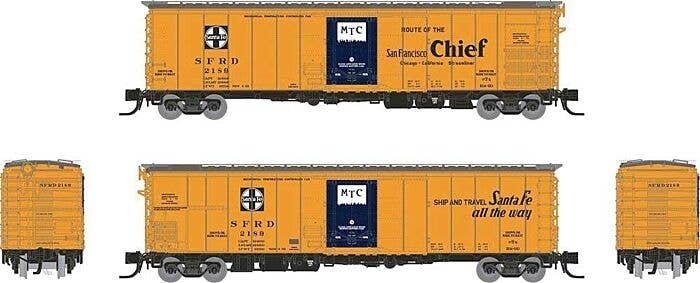Class RR-56 Mechanical Reefer - Ready to Run -- Santa Fe 2 (orange, blue, black, San Francisc, N, Rapido Trains Inc 561007A
